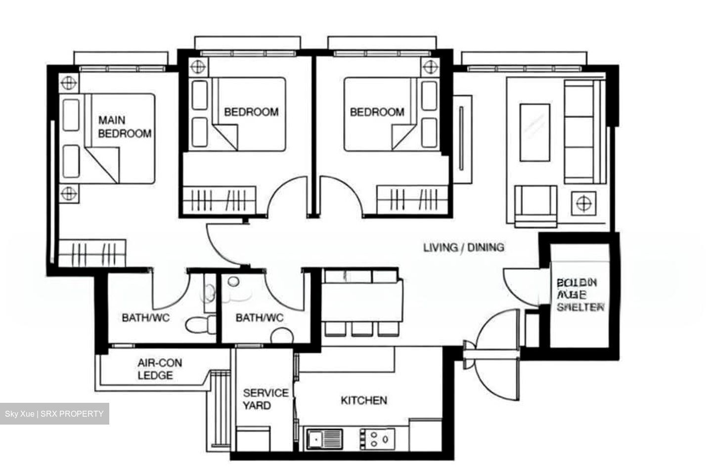 Blk 325B Punggol Bayview (Punggol), HDB 4 Rooms #565837581